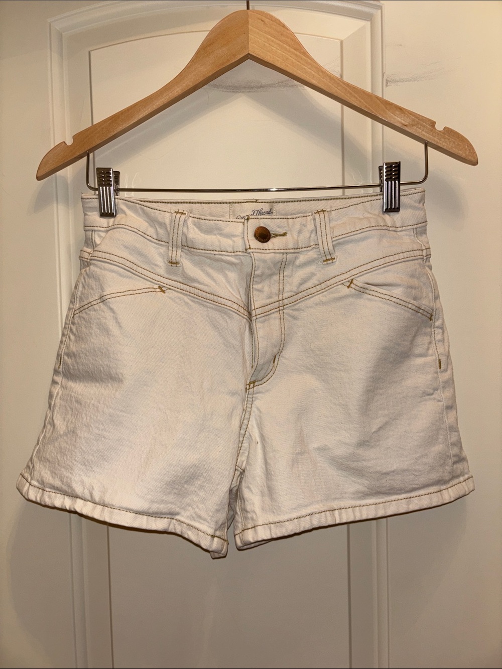White Women's High-Rise Denim Shorts - Universal Thread